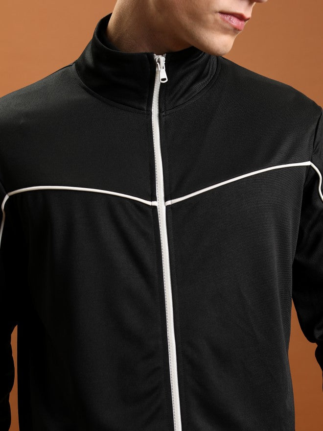 Highlander Men Black High Neck Sweatshirt - Black - Image 5