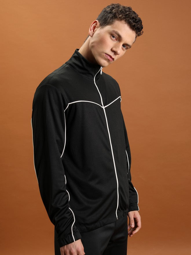 Highlander Men Black High Neck Sweatshirt - Black - Image 6