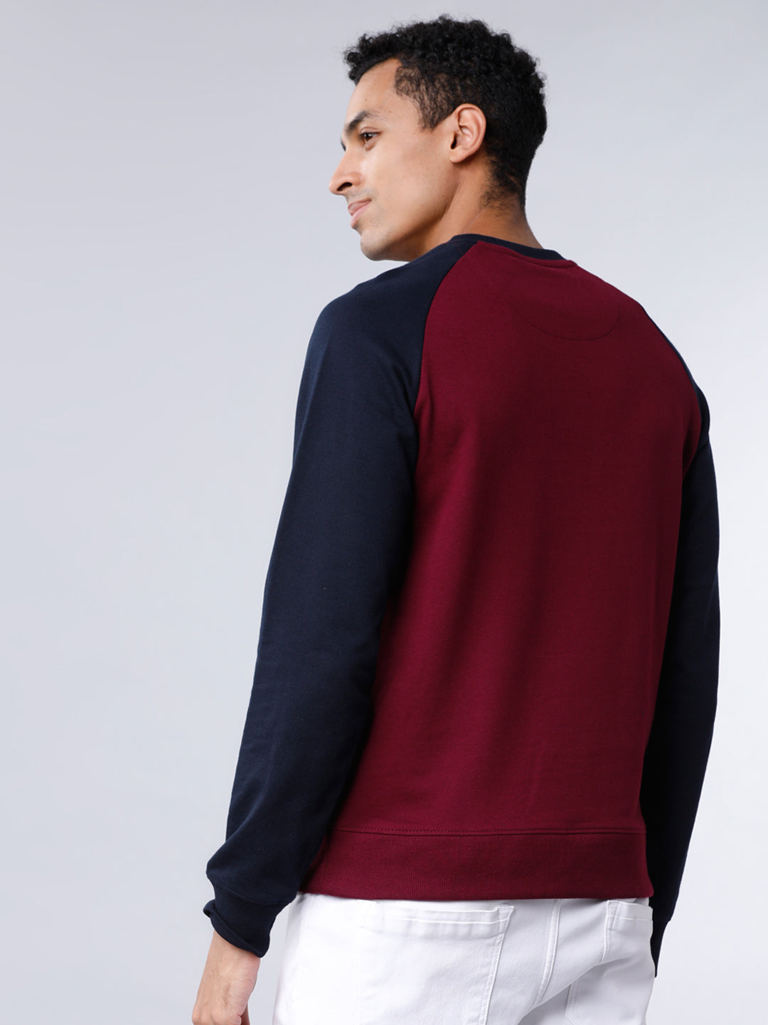 Highlander Men Maroon Round Neck Pullover Sweatshirt - Maroon - Image 3