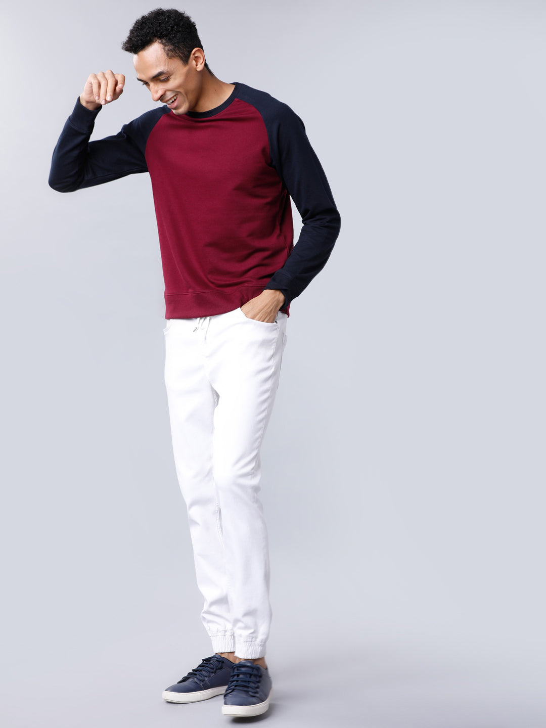 Highlander Men Maroon Round Neck Pullover Sweatshirt - Maroon - Image 5
