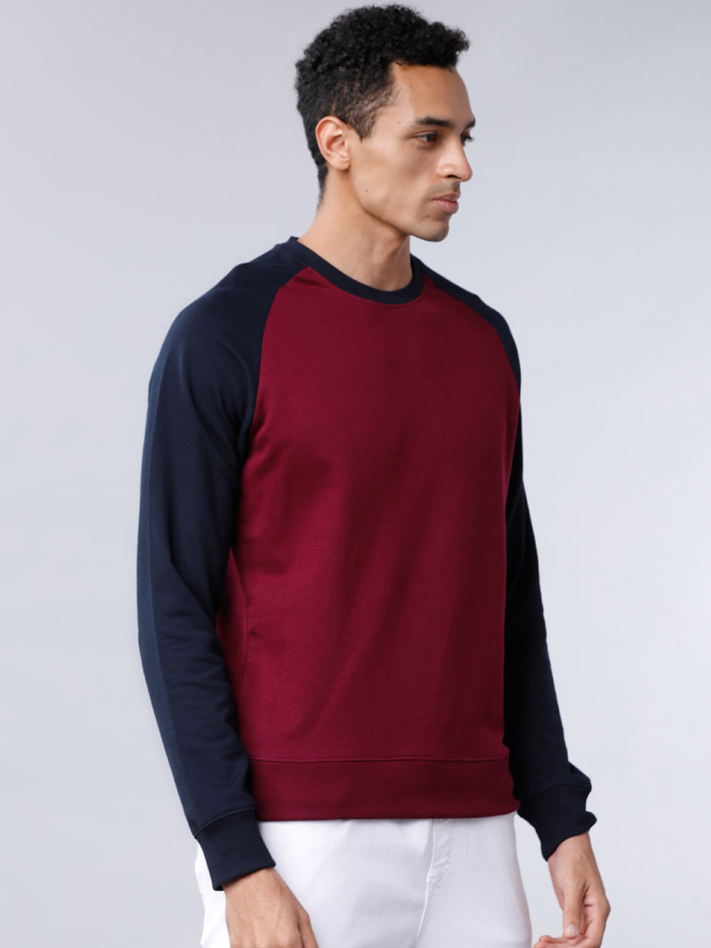 Highlander Men Maroon Round Neck Pullover Sweatshirt - Maroon - Image 6