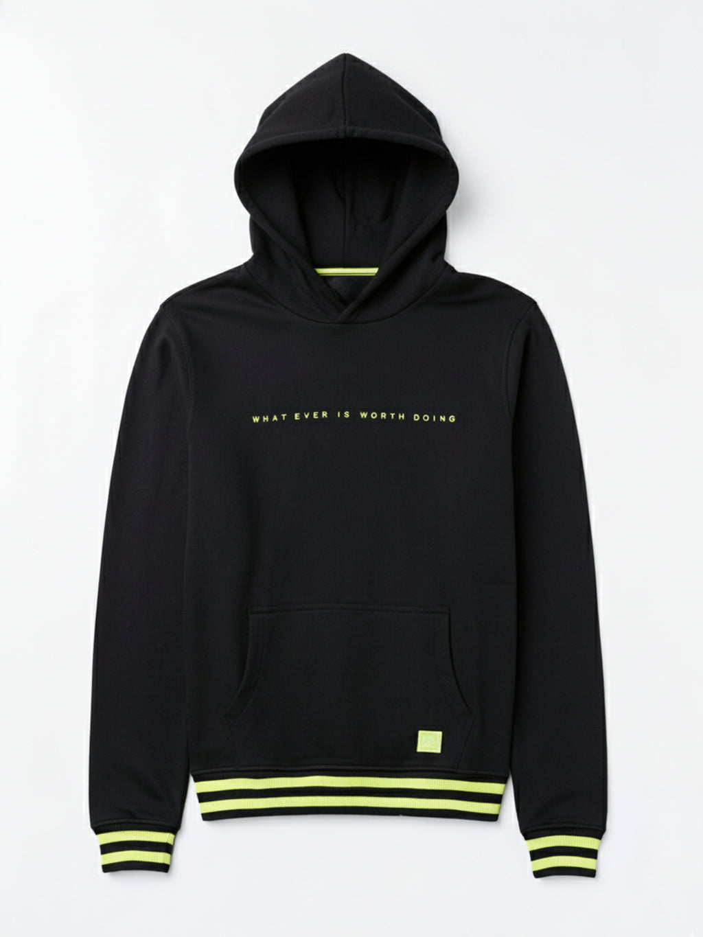 Highlander Men Black Hooded Pullover Sweatshirt - Black - Image 4