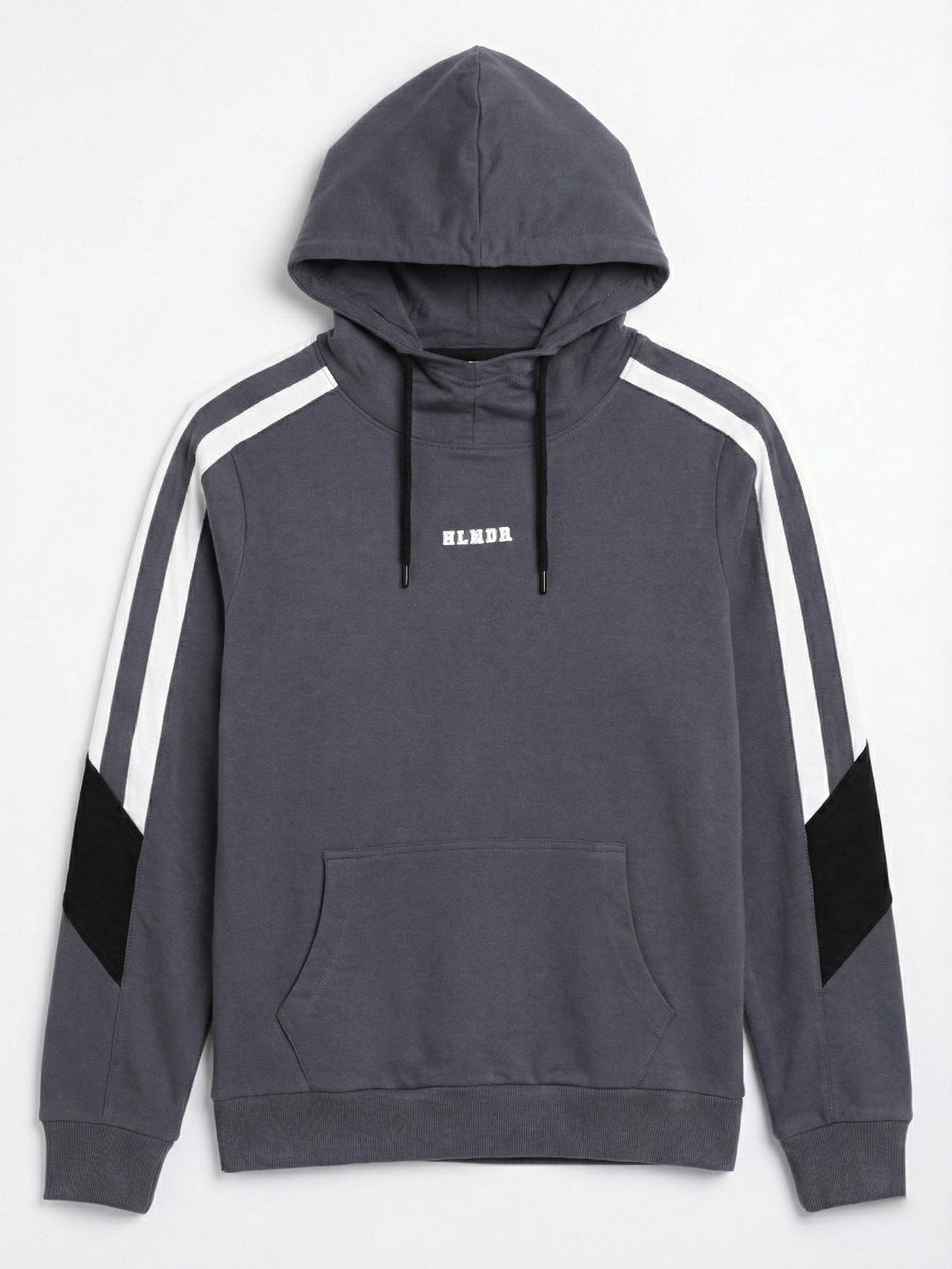 Highlander Men Blue Hooded Pullover Sweatshirt - Blue - Image 4