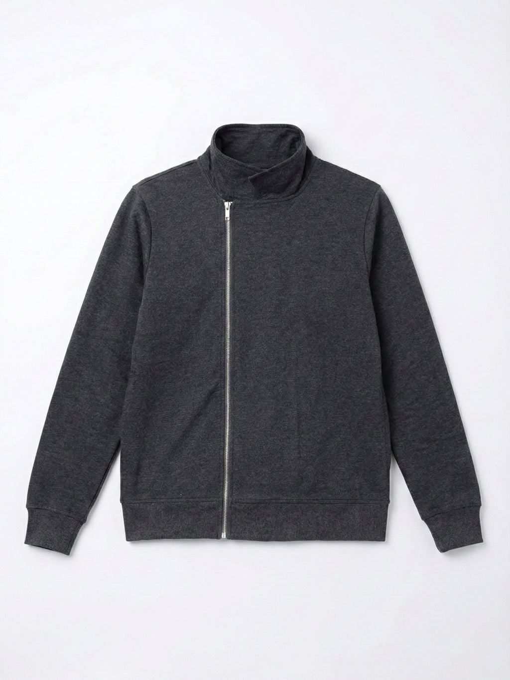 Highlander Men Grey Shirt Collar Front-Open Sweatshirt - Grey - Image 4
