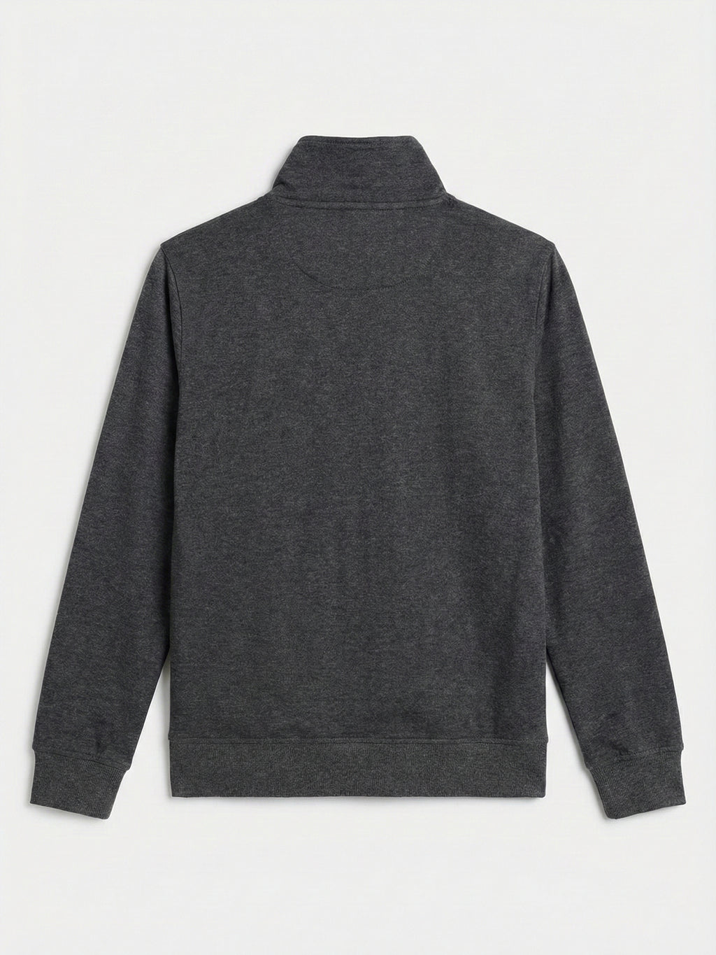 Highlander Men Grey Shirt Collar Front-Open Sweatshirt - Grey - Image 5