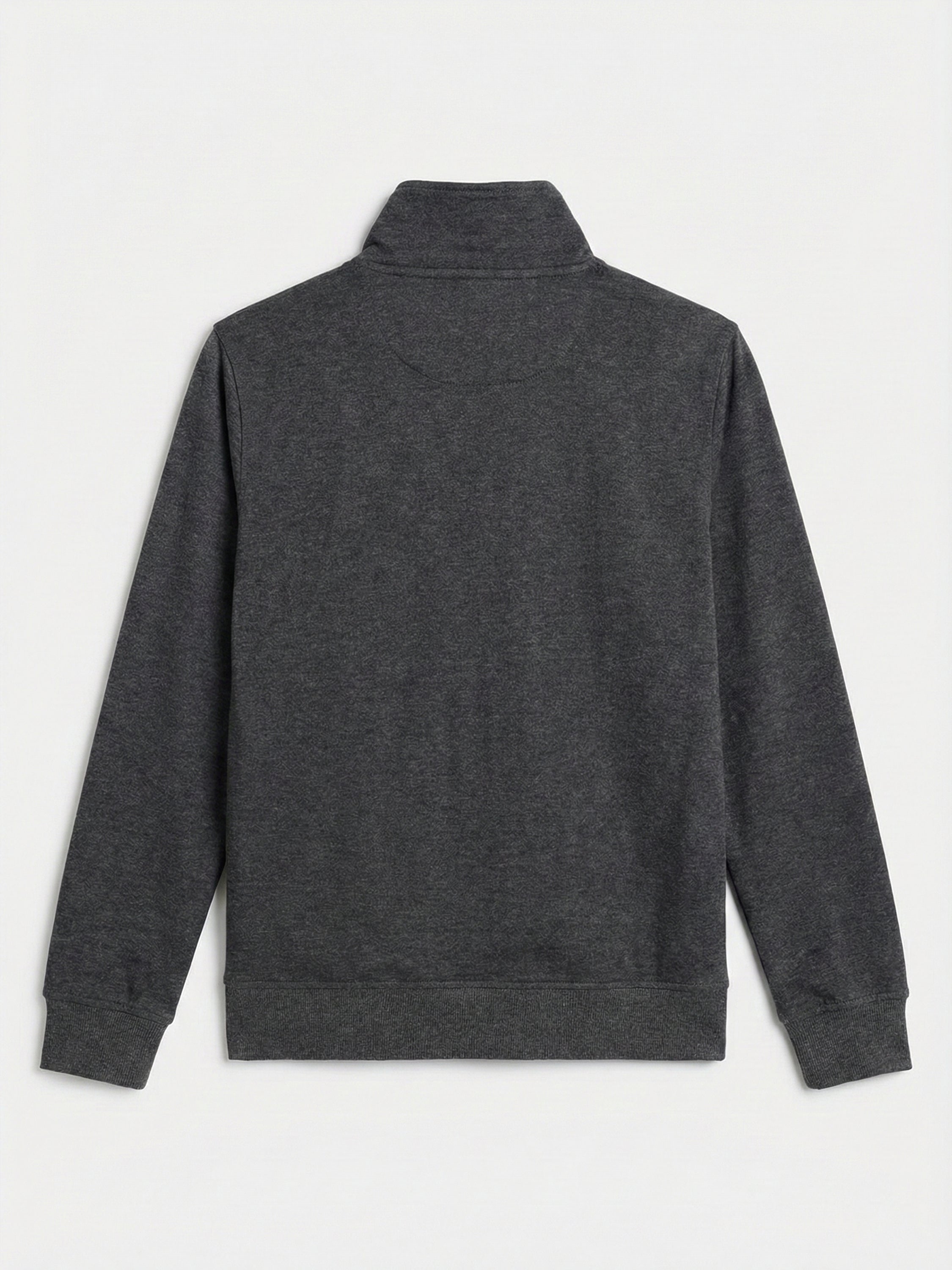 Highlander Men Grey Shirt Collar Front-Open Sweatshirt - Grey - Image 5