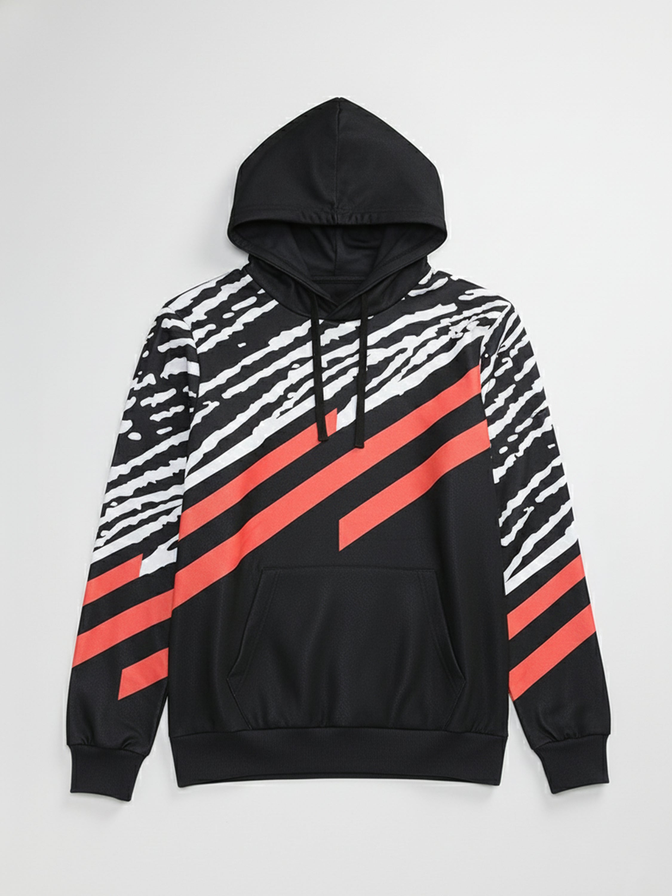 Highlander Men Black Hooded Pullover Sweatshirt - Black - Image 4