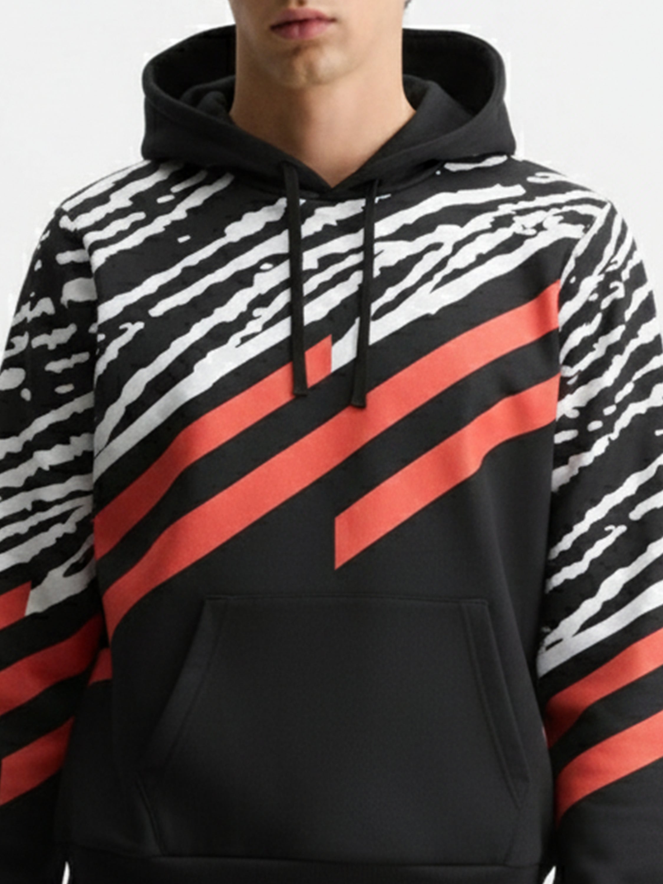 Highlander Men Black Hooded Pullover Sweatshirt - Black - Image 6