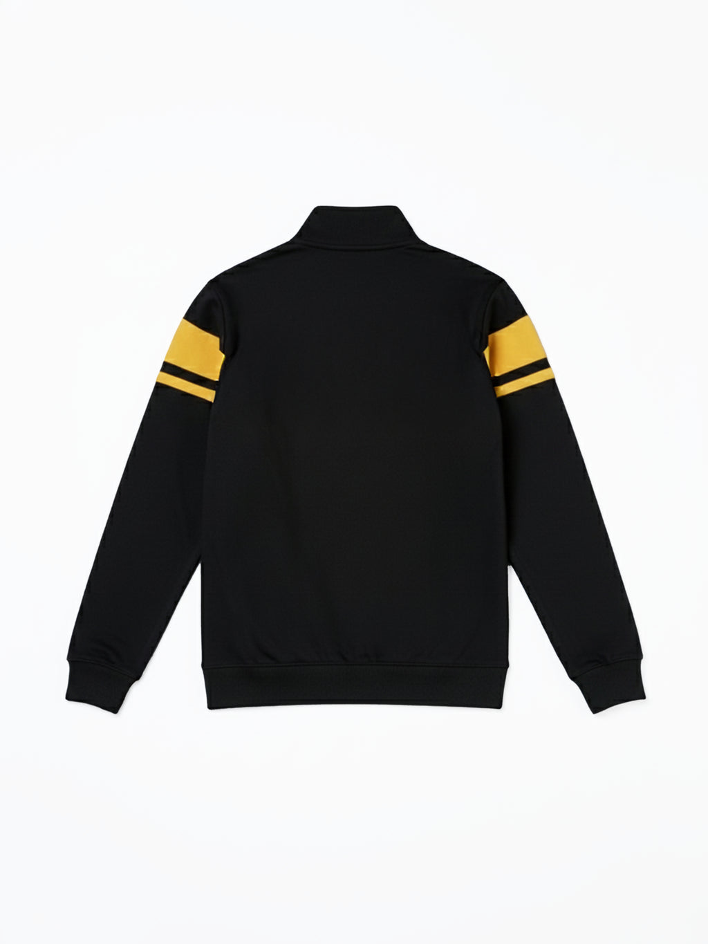 Highlander Men Black High Neck Front-Open Sweatshirt - Black - Image 5