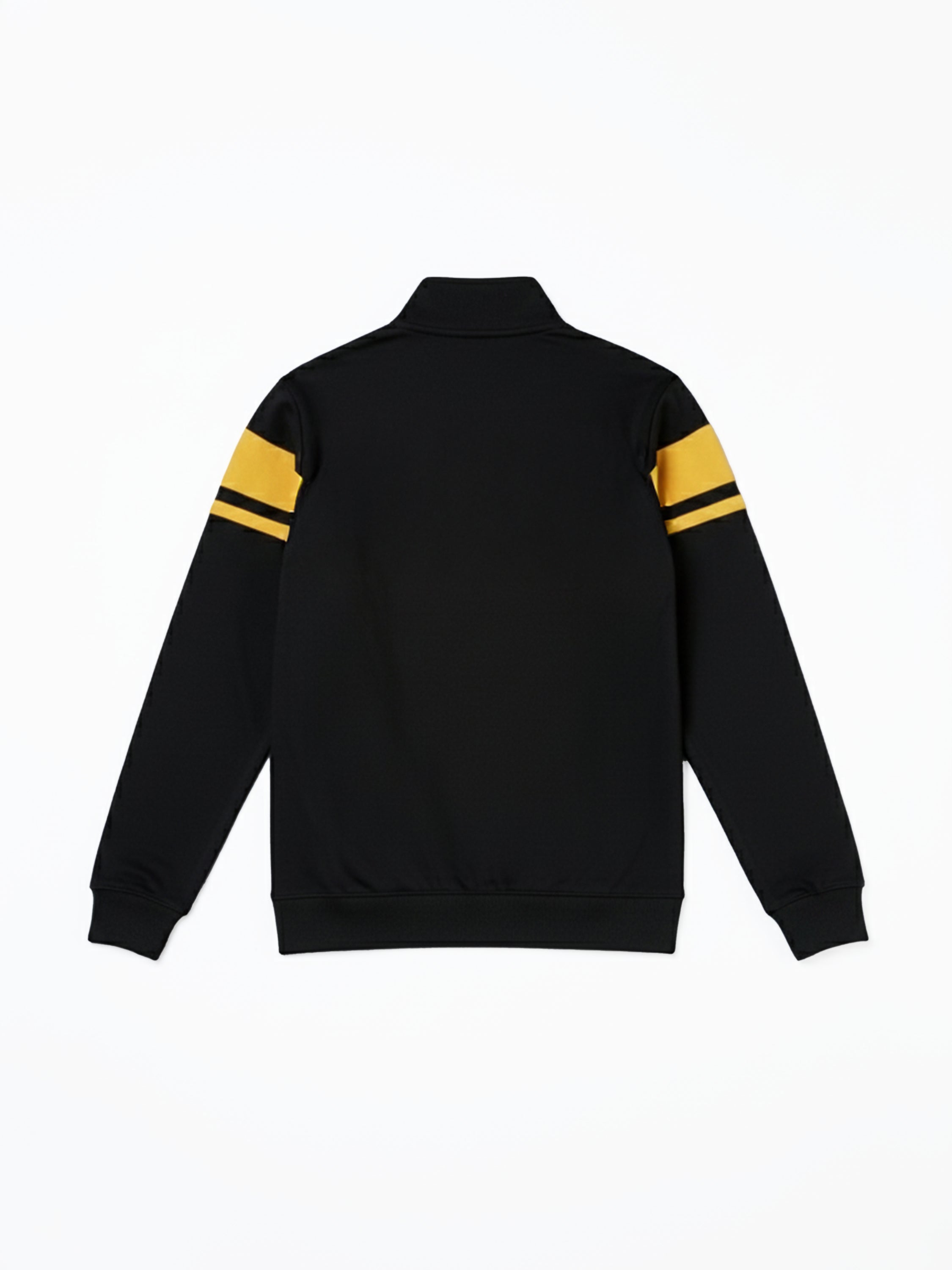 Highlander Men Black High Neck Front-Open Sweatshirt - Black - Image 5