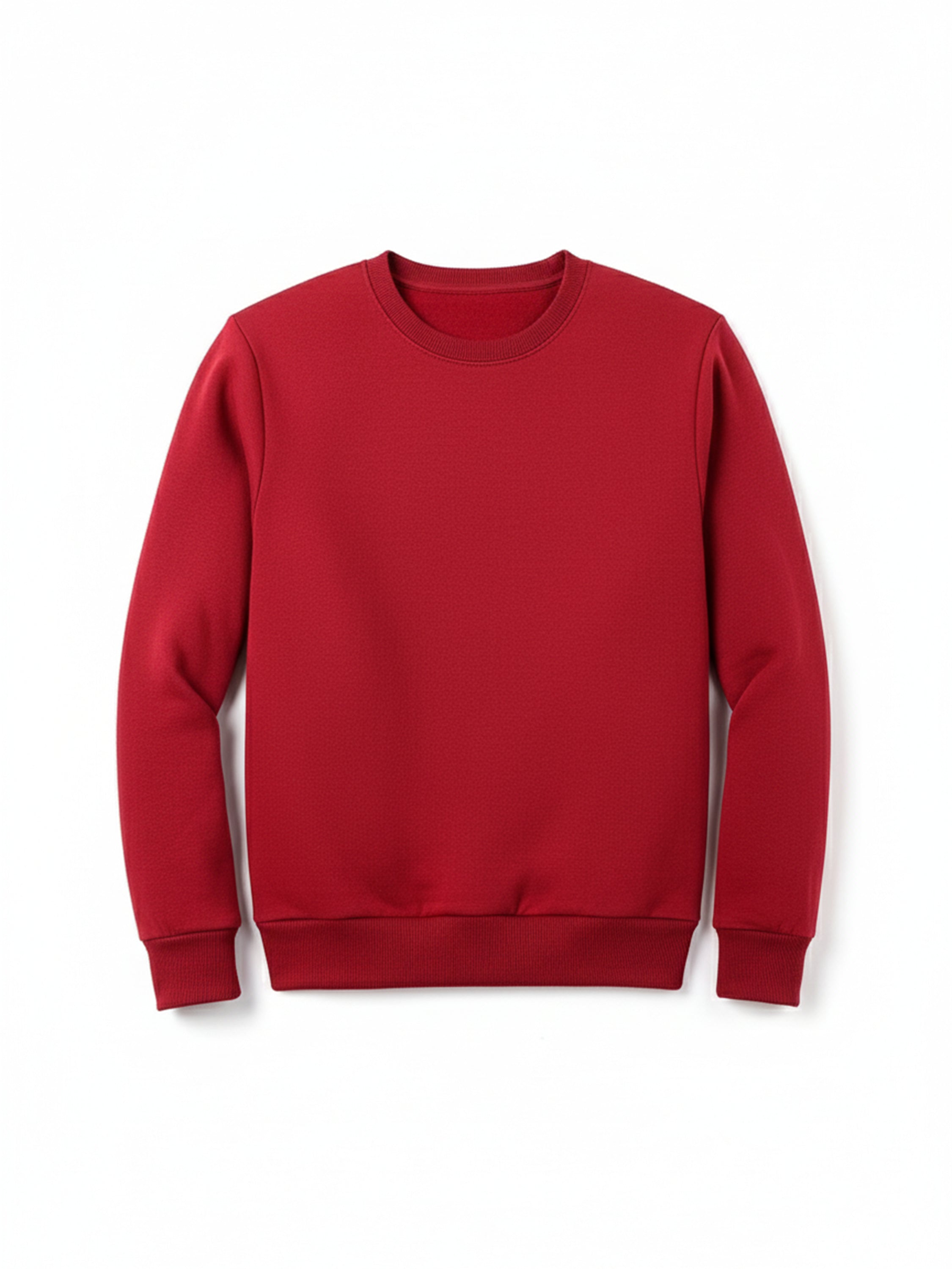 Highlander Men Maroon Round Neck Pullover Sweatshirt - Maroon - Image 4