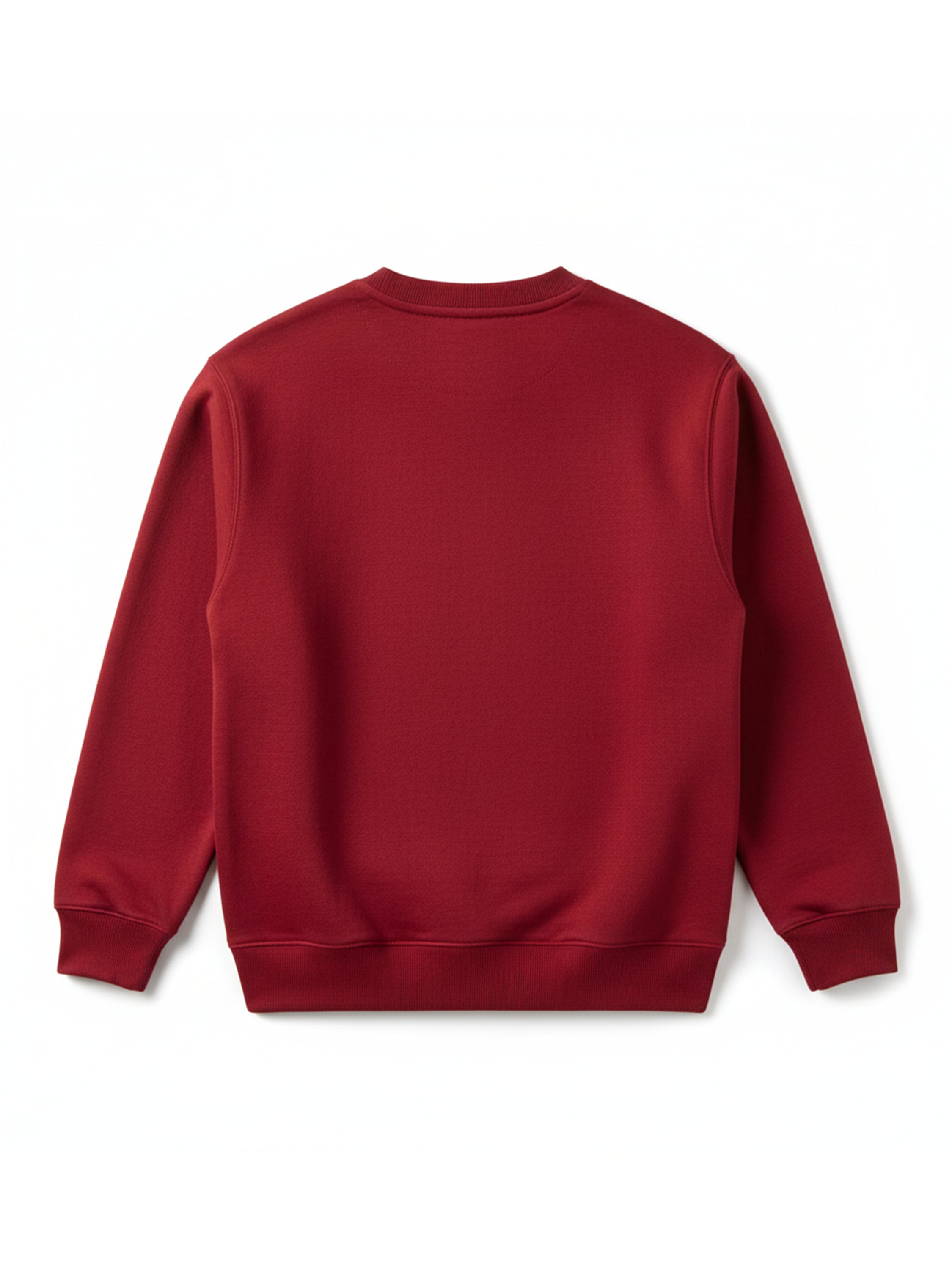 Highlander Men Maroon Round Neck Pullover Sweatshirt - Maroon - Image 5