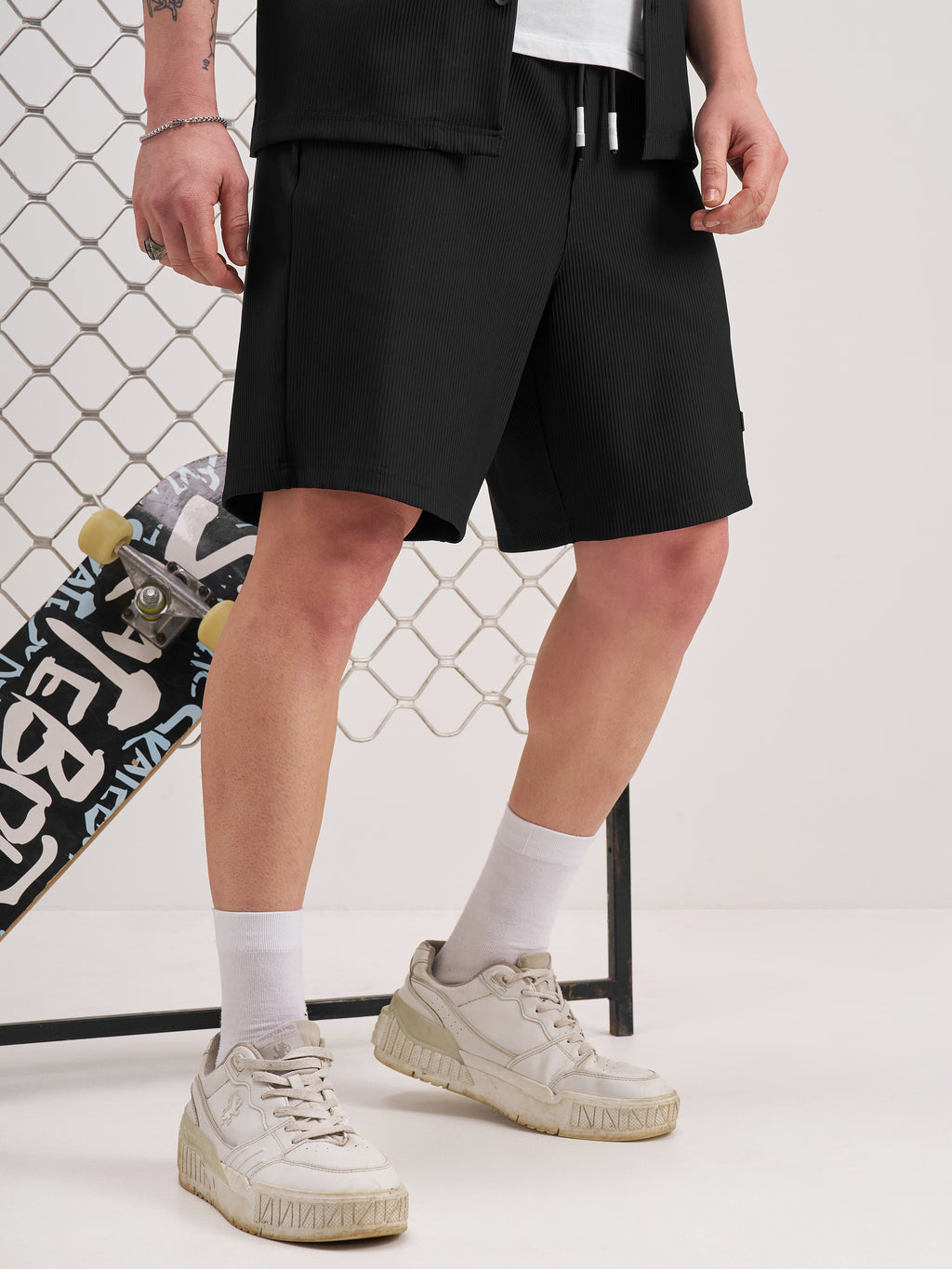 Highlander Men Black Regular Fit Shorts - Black - Image 6