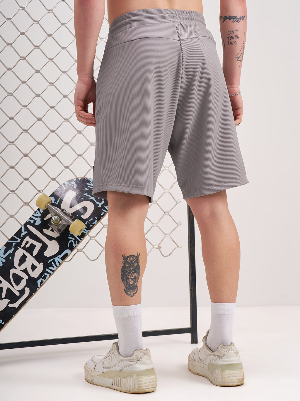 Highlander Men Grey Regular Fit Shorts - Grey - Image 3