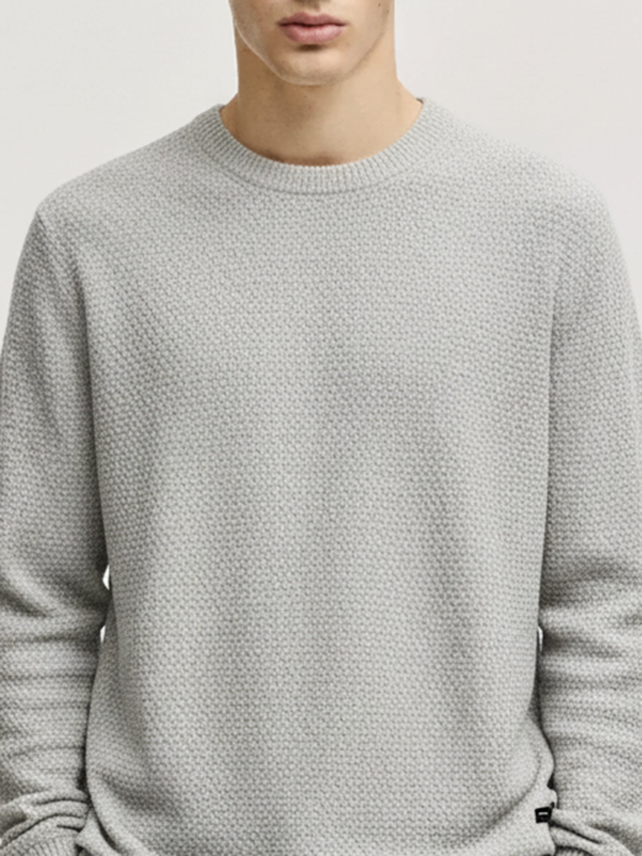 Highlander Men Grey Round Neck Pullover Sweater - Grey - Image 6