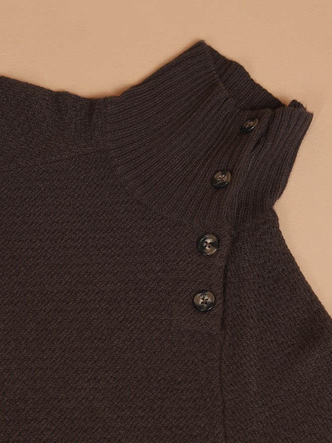 Highlander Men Brown Turtle Neck Pullover Sweater - Brown - Image 7
