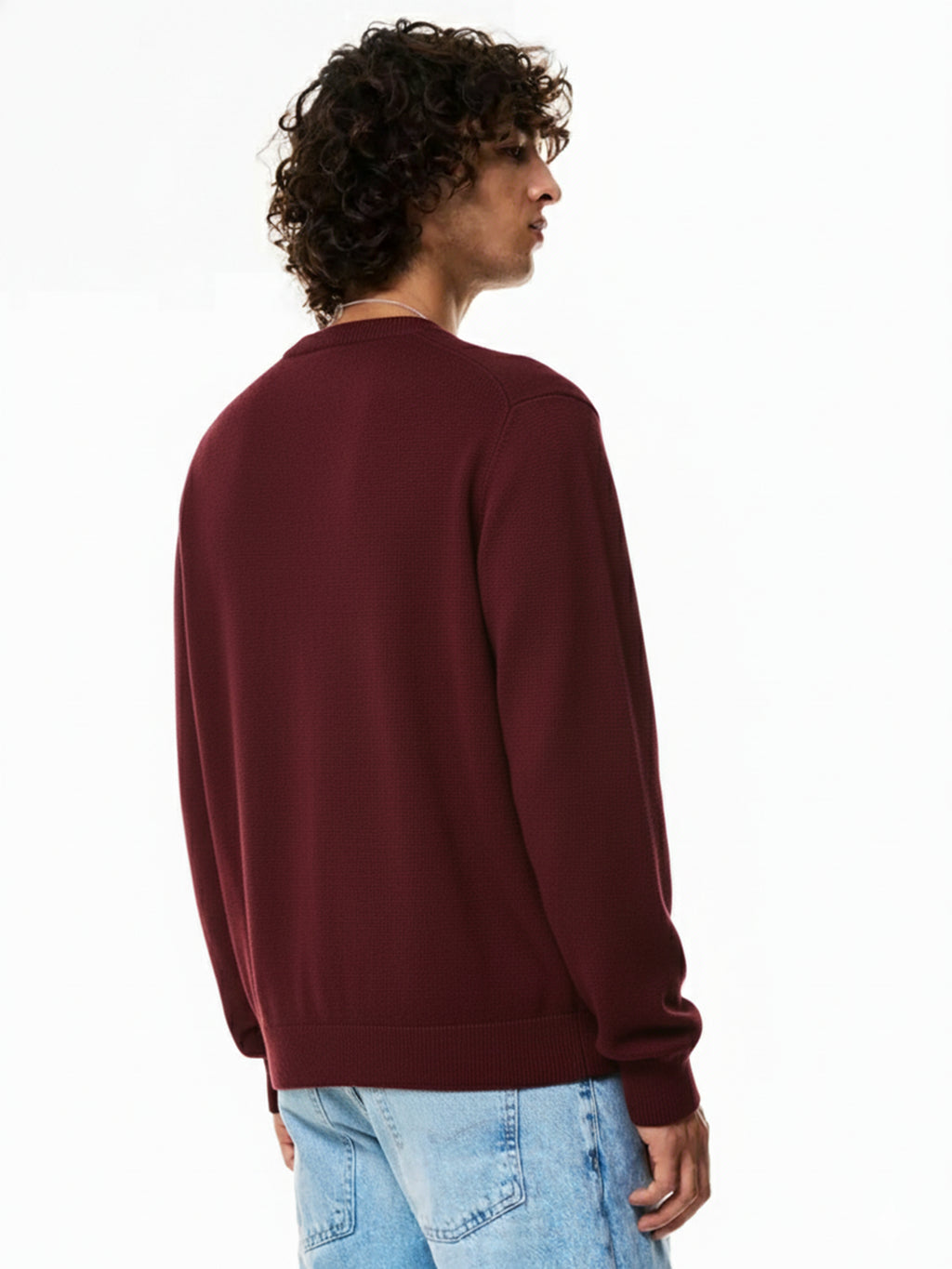 Highlander Men Red Round Neck Pullover Sweater - Red - Image 3