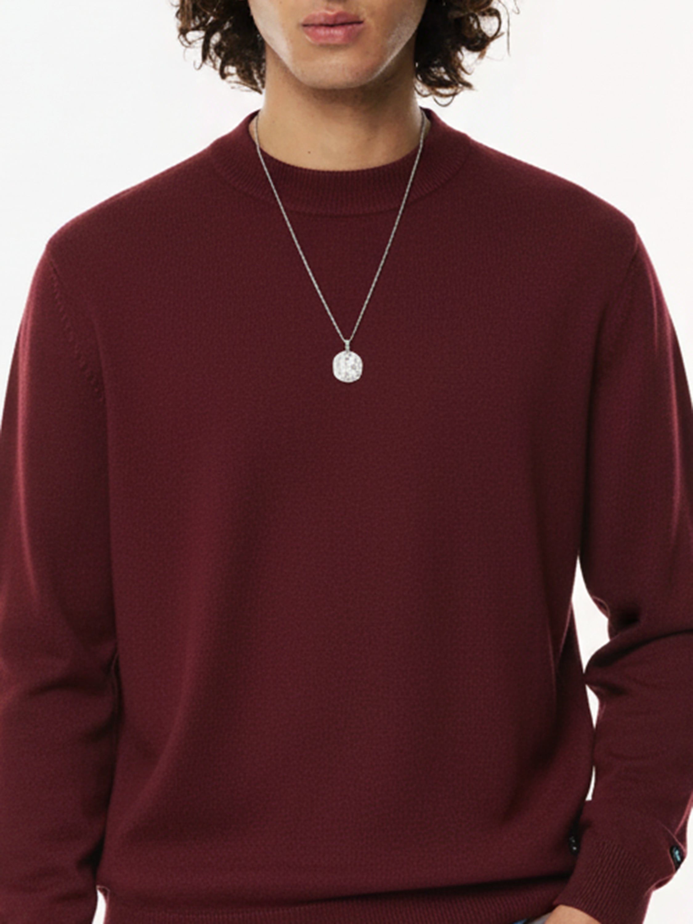 Highlander Men Red Round Neck Pullover Sweater - Red - Image 6