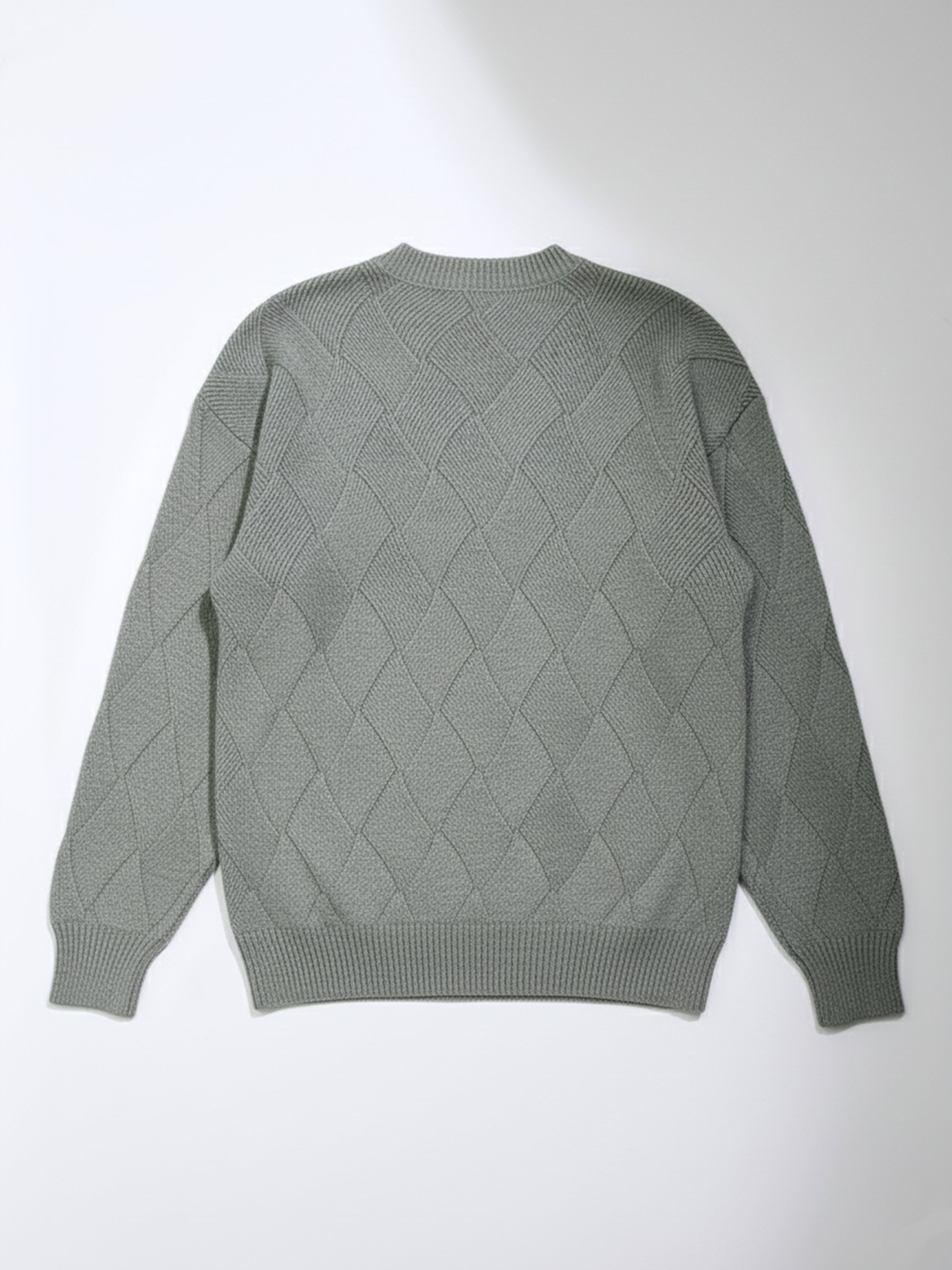 Highlander Men Grey Round Neck Pullover Sweater - Grey - Image 4
