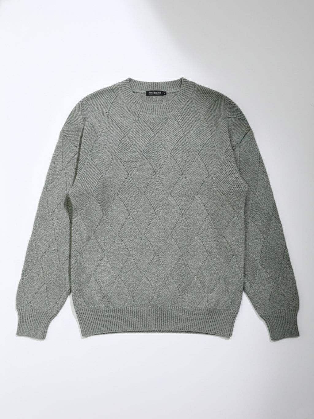 Highlander Men Grey Round Neck Pullover Sweater - Grey - Image 5