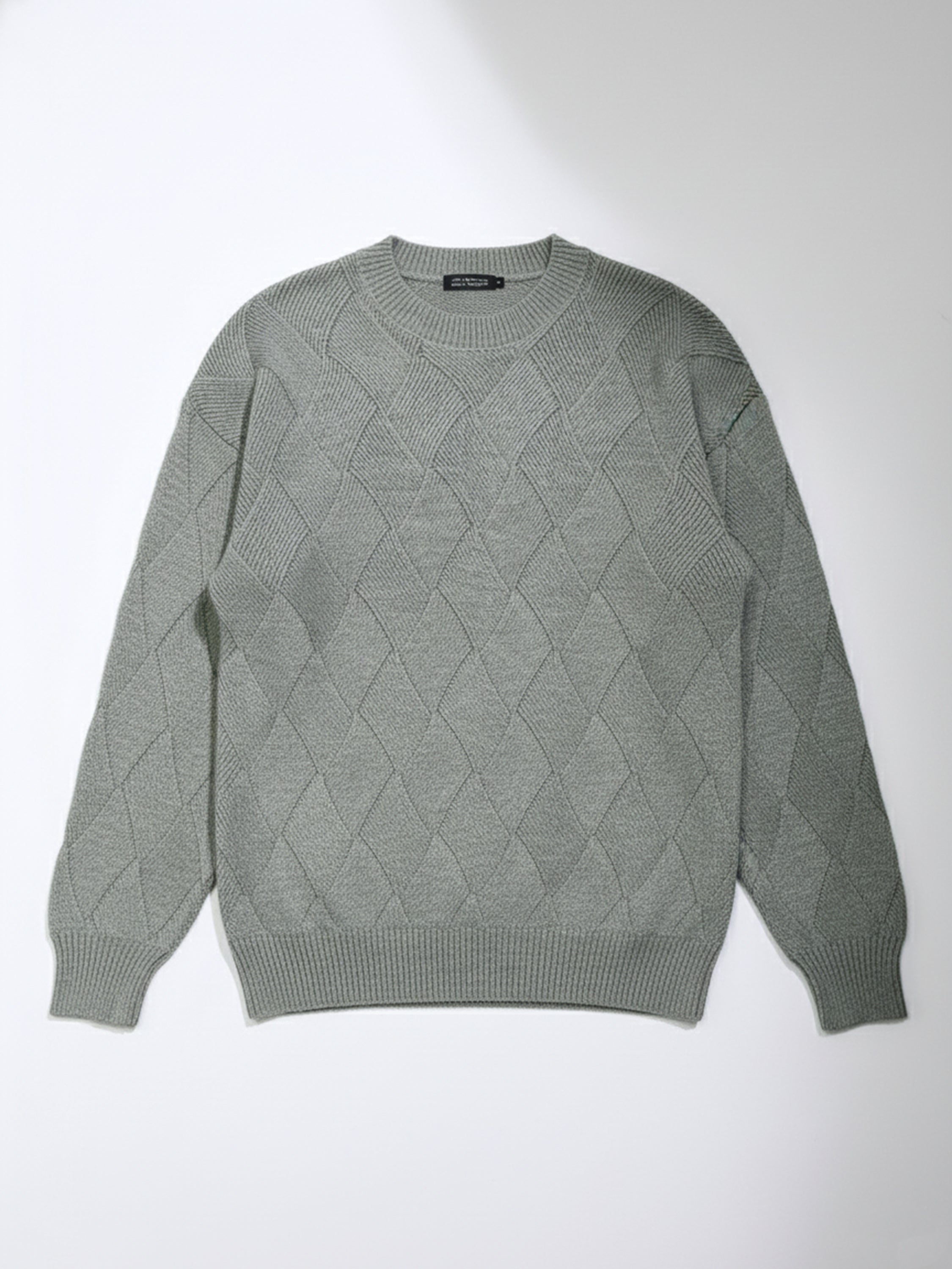 Highlander Men Grey Round Neck Pullover Sweater - Grey - Image 5
