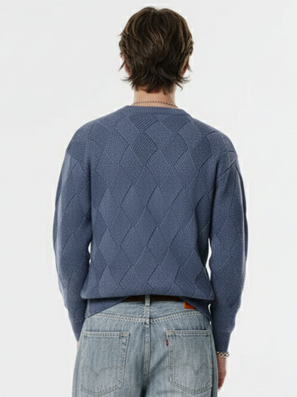 Highlander Men Grey Round Neck Pullover Sweater - Grey - Image 3