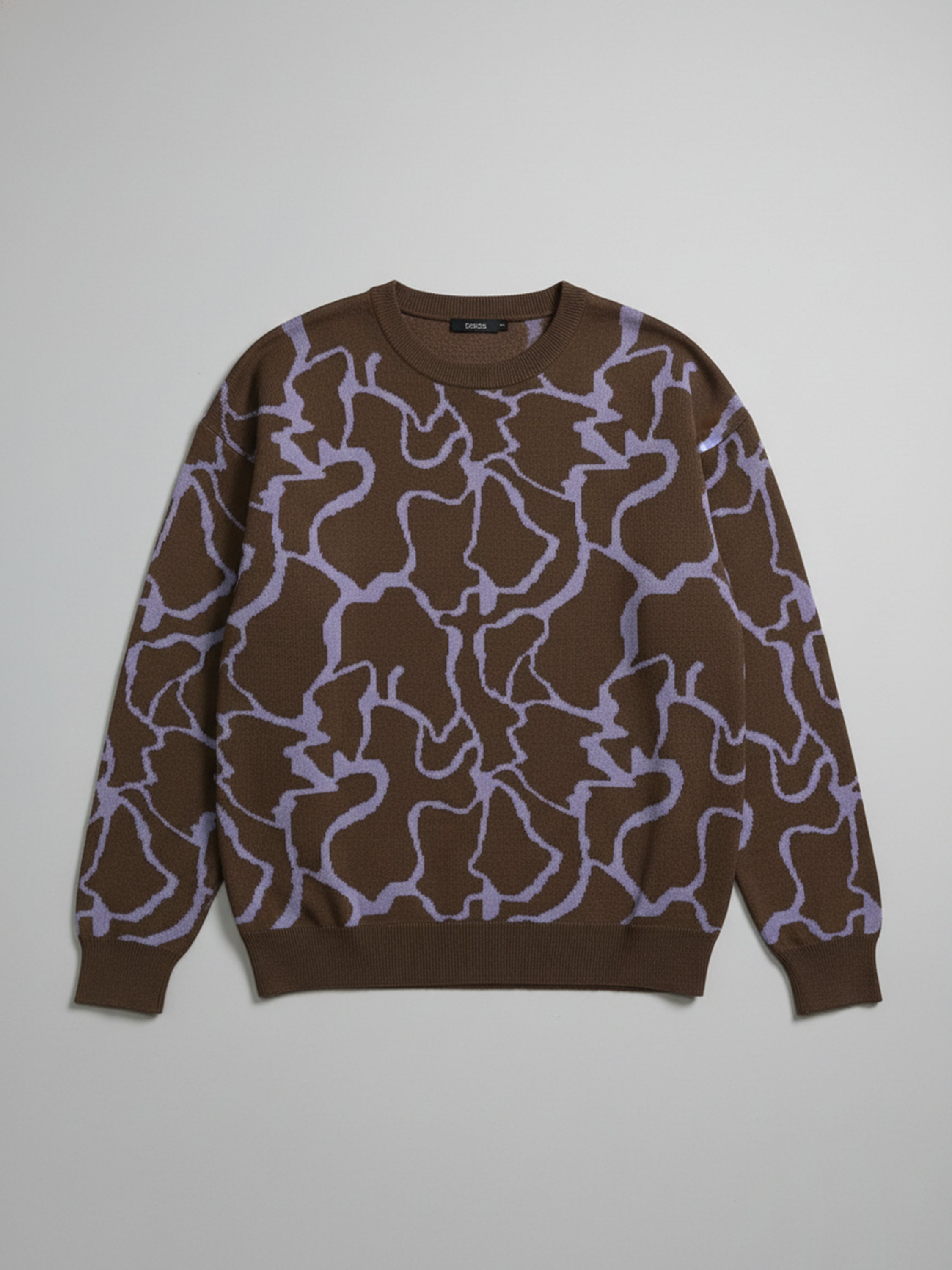 Highlander Men Purple Round Neck Pullover Sweater - Purple - Image 4
