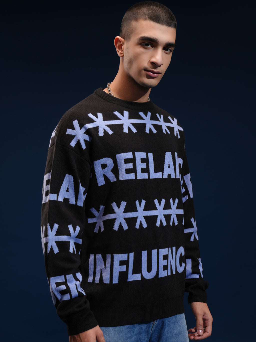 Highlander Men Black Round Neck Pullover Sweater - Black - Image 6