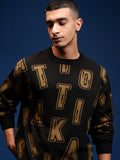 Highlander Men Black Round Neck Pullover Sweater - Black - Image 1