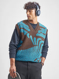 Highlander Men Brown V-Neck Pullover Sweater - Brown - Image 1