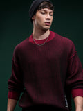 Highlander Men Black Round Neck Pullover Sweater - Black - Image 1