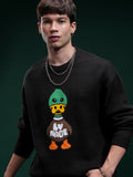 Highlander Men Black Round Neck Pullover Sweater - Black - Image 1