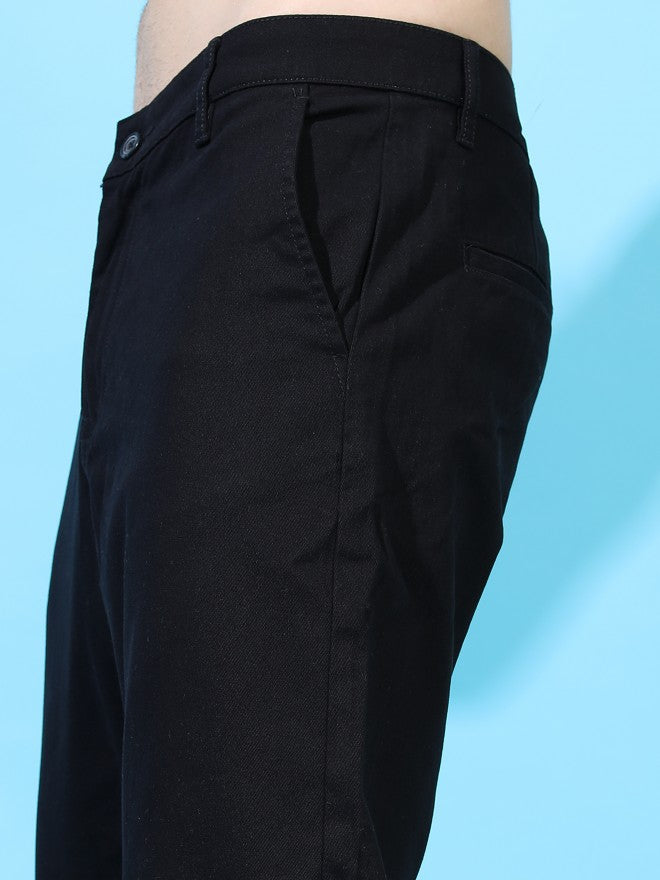 Highlander Men Black Tapered Fit Chinos - Black - Image 4