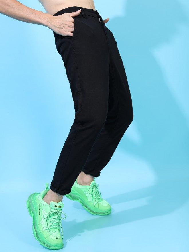Highlander Men Black Tapered Fit Chinos - Black - Image 6