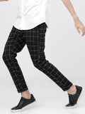Mens Dk Grey/White Chino Trousers - Grey - Image 1