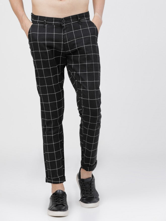 Mens Dk Grey/White Chino Trousers - Grey - Image 2