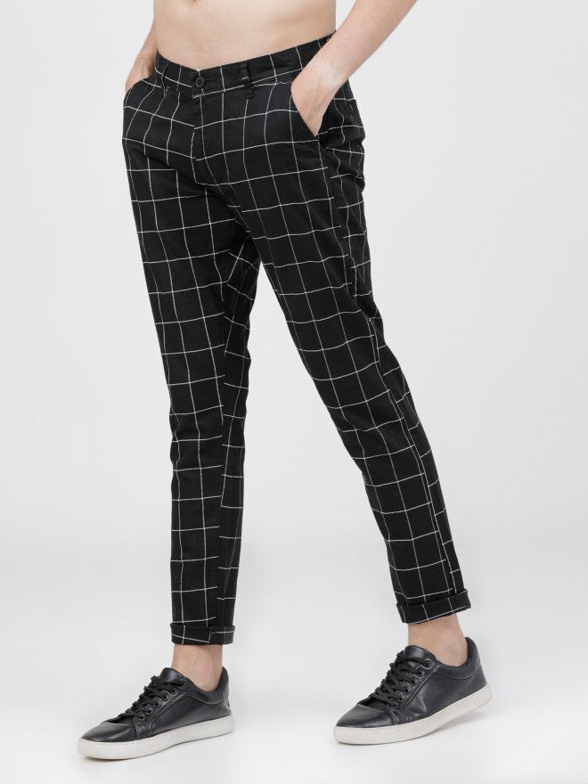 Mens Dk Grey/White Chino Trousers - Grey - Image 3