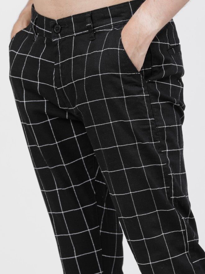 Mens Dk Grey/White Chino Trousers - Grey - Image 5