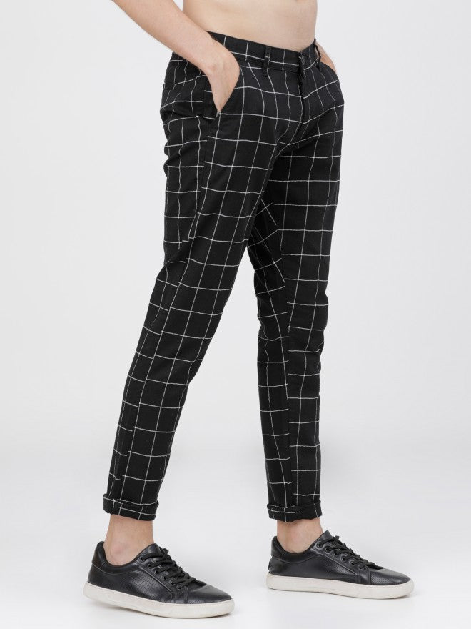Mens Dk Grey/White Chino Trousers - Grey - Image 7