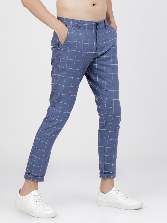 Mens Indigo/White Chino Trousers - Blue - Image 7
