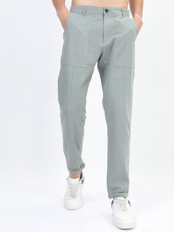 Highlander Men Slate Grey Regular Fit Trouser - Grey - Image 1