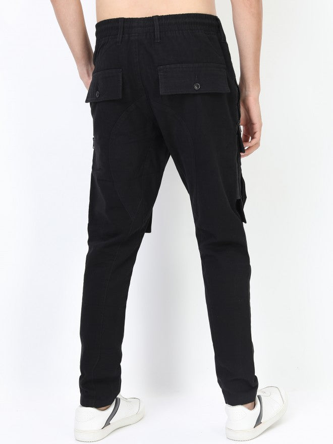 Highlander Men Black Regular fit Cargos - Black - Image 3