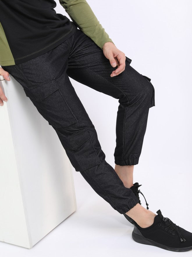Highlander Men Charcoal Grey Regular Fit Joggers - Grey - Image 1
