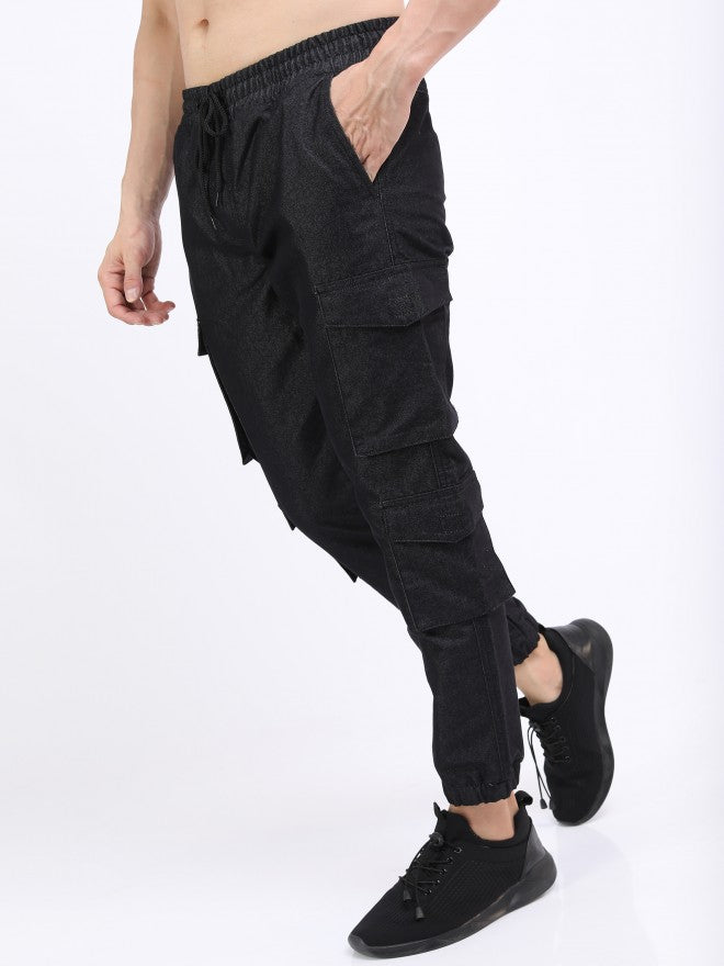 Highlander Men Charcoal Grey Regular Fit Joggers - Grey - Image 4