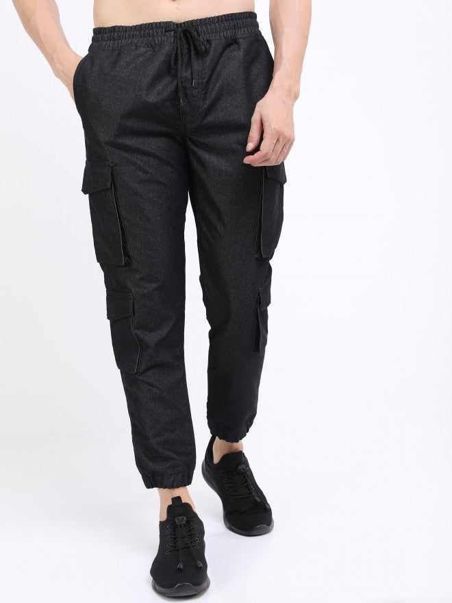 Highlander Men Charcoal Grey Regular Fit Joggers - Grey - Image 6