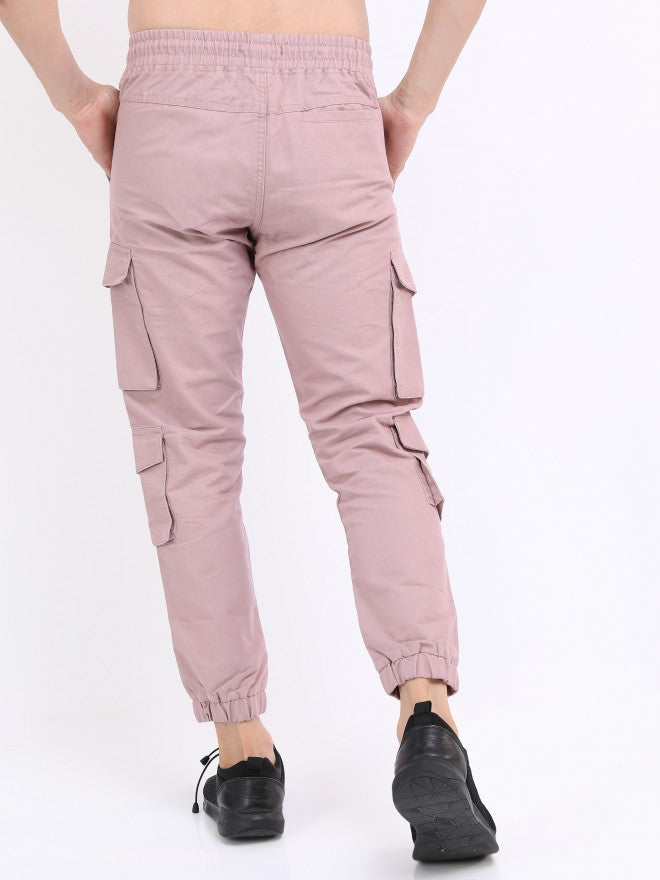 Highlander Men Deaville Mauve Regular Fit Joggers - Mauve - Image 3