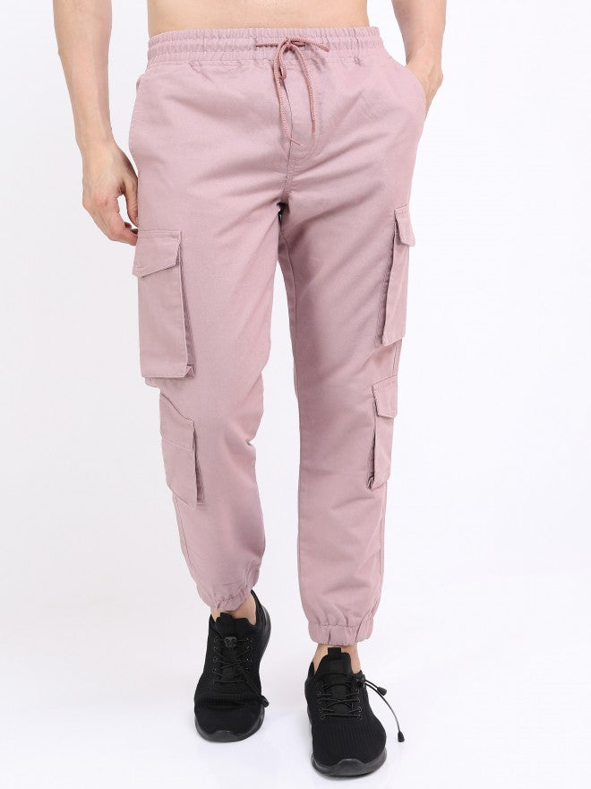 Highlander Men Deaville Mauve Regular Fit Joggers - Mauve - Image 4