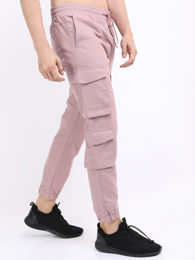 Highlander Men Deaville Mauve Regular Fit Joggers - Mauve - Image 6