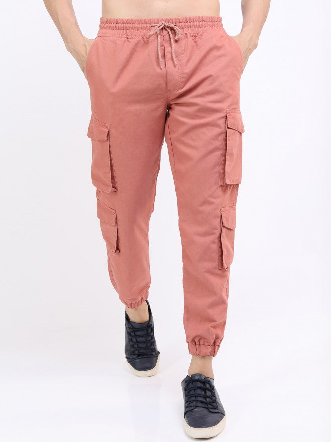 Highlander Men Brick Regular Fit Joggers - Red - Image 1