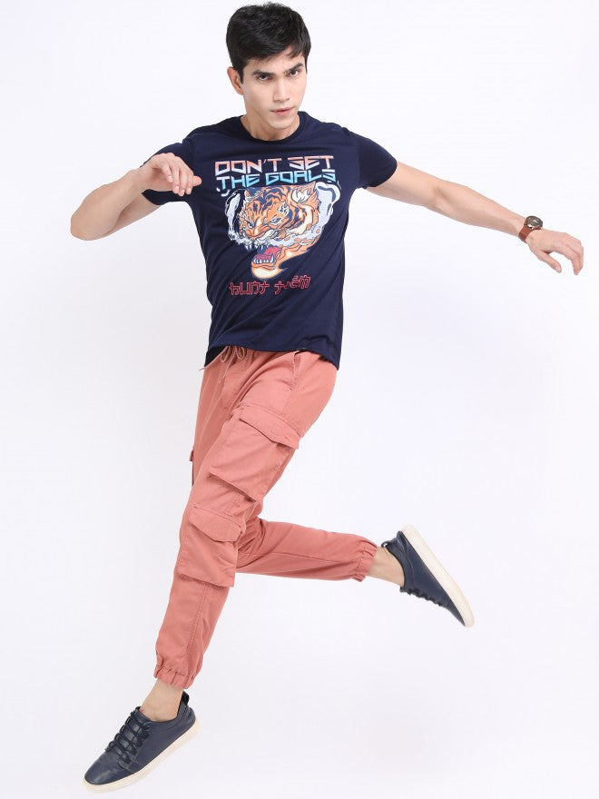 Highlander Men Brick Regular Fit Joggers - Red - Image 2